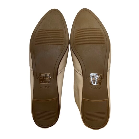 Aldo Women’s Nude Pink Genuine Leather Slip-On Ballet Sternatia Flats Size 10 - Picture 8 of 8